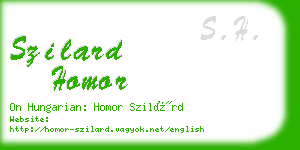 szilard homor business card